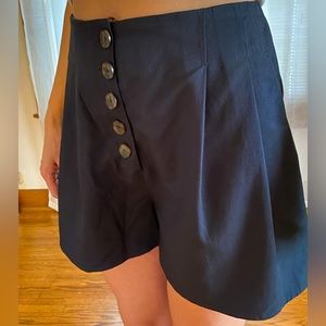 Gianni Bini, Button High Rise Short, Navy Blue